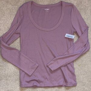 Old Navy Women's Mauve Long Sleeve Tee